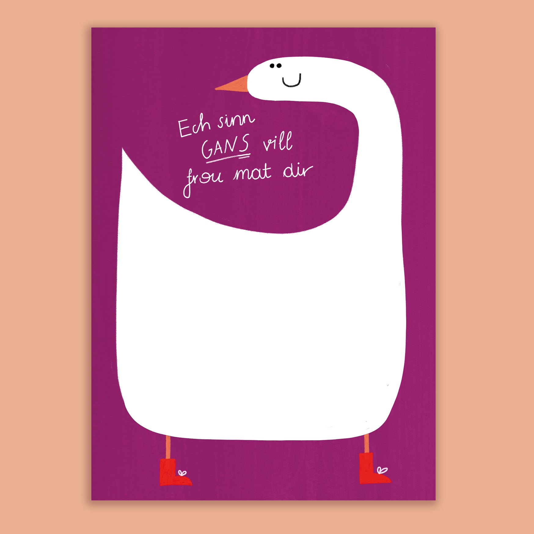 GANS vill frou mat dir Postcard