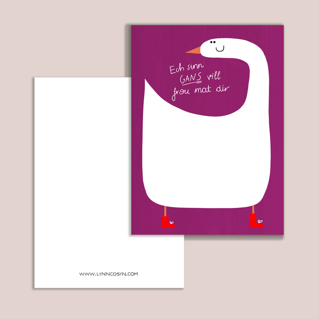 GANS vill frou mat dir Postcard