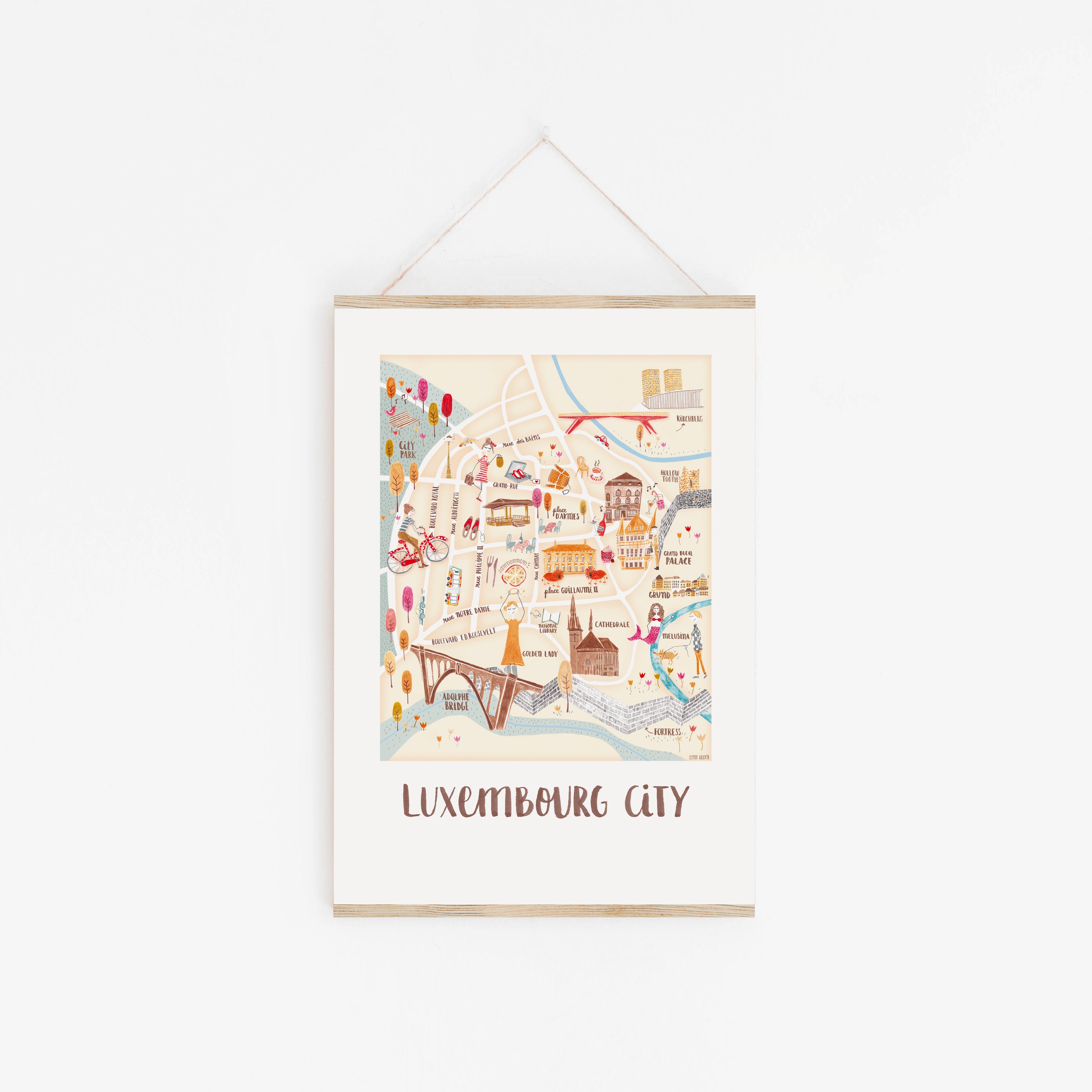 Luxembourg City Map Poster