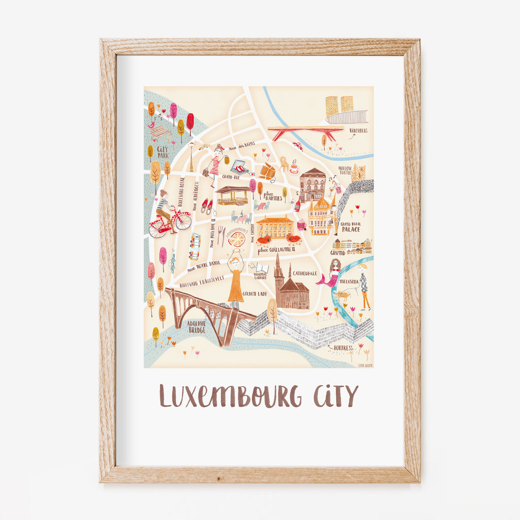 Luxembourg City Map Poster