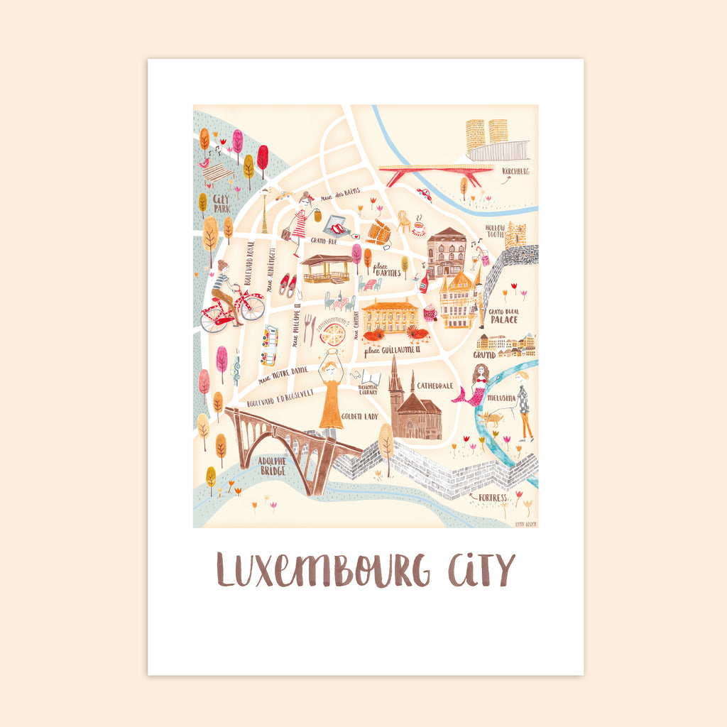 Luxembourg City Map Poster